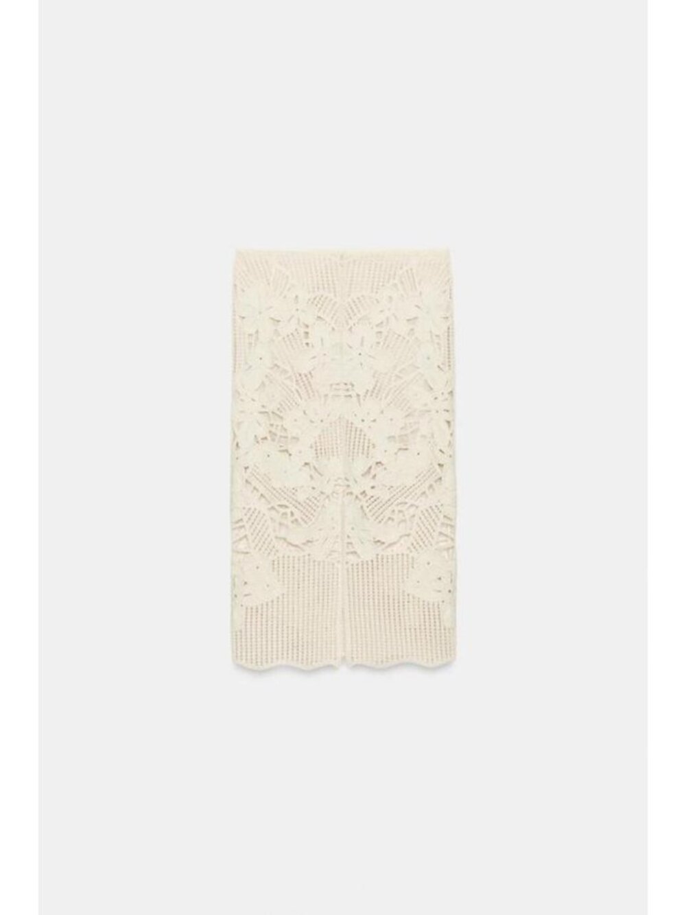 ZARA ZW COLLECTION CROCHET MIDI SKIRT - Picture 7 of 8